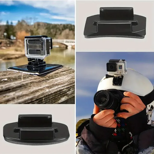 Supports adhésifs plats et incurvés pour casque d'appareil photo, bras pivotant réglable pour GoPro Hero Insta360 DJI Osmo, accessoires de caméra d'action 4