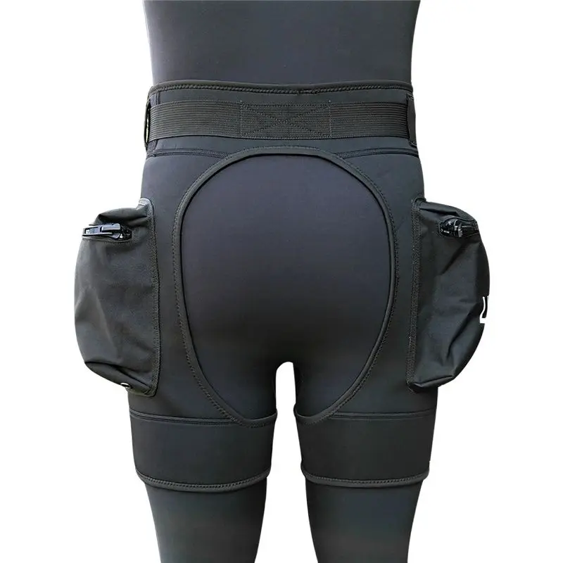 Mens Women Wetsuit Short Pants Scuba Diving Stretch Shorts with Pockets and Quick Release Buckle Adjustable Waist Belt