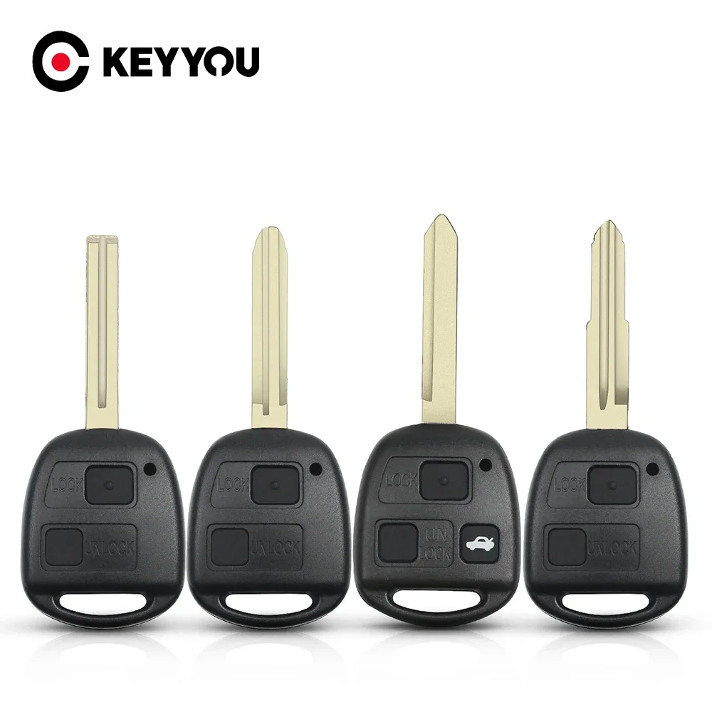 

Чехол для ключа автомобиля KEYYOU, 2/3 кнопки, для Toyota Camry, Rav4, Corolla, Prado, Yaris, Tarago, Cruiser Land, для Lexus RX300, ES300, LS400, GX