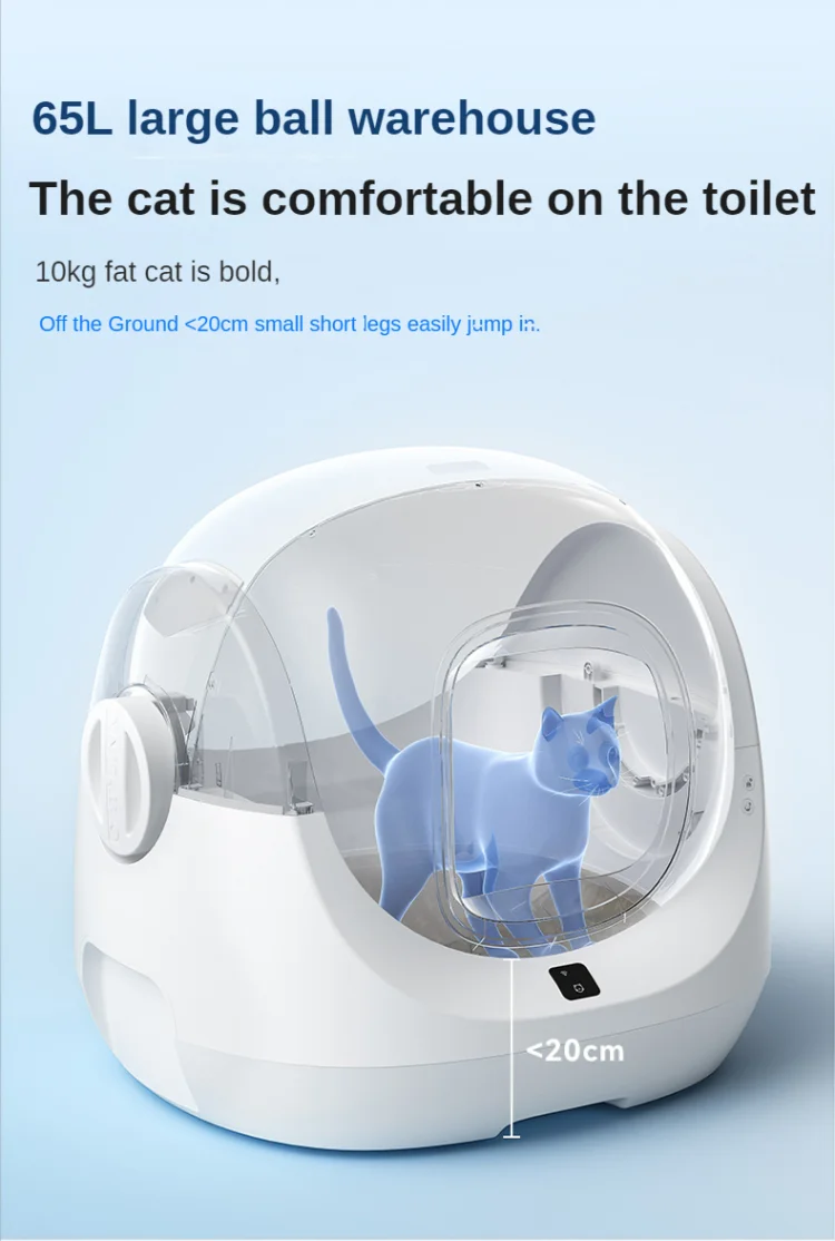 Фото Самоочищающийся Туалет CATLINK, автоматический туалет для кошек, большой закрытый песочный ящик для кошек, домашних животных, умные предметы Arenero Gato Cerrado Cat WC №5