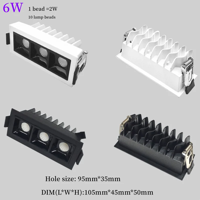 Description Picture 6 of itemTuya Intelligent dimming embedded anti-glare grille light LED Strip light 110V 220V ceiling lightCOB downlight spot light