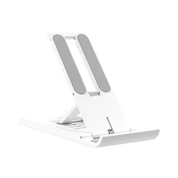 Compact Foldable Phone Stand | Adjustable Desktop Holder (WHITE)