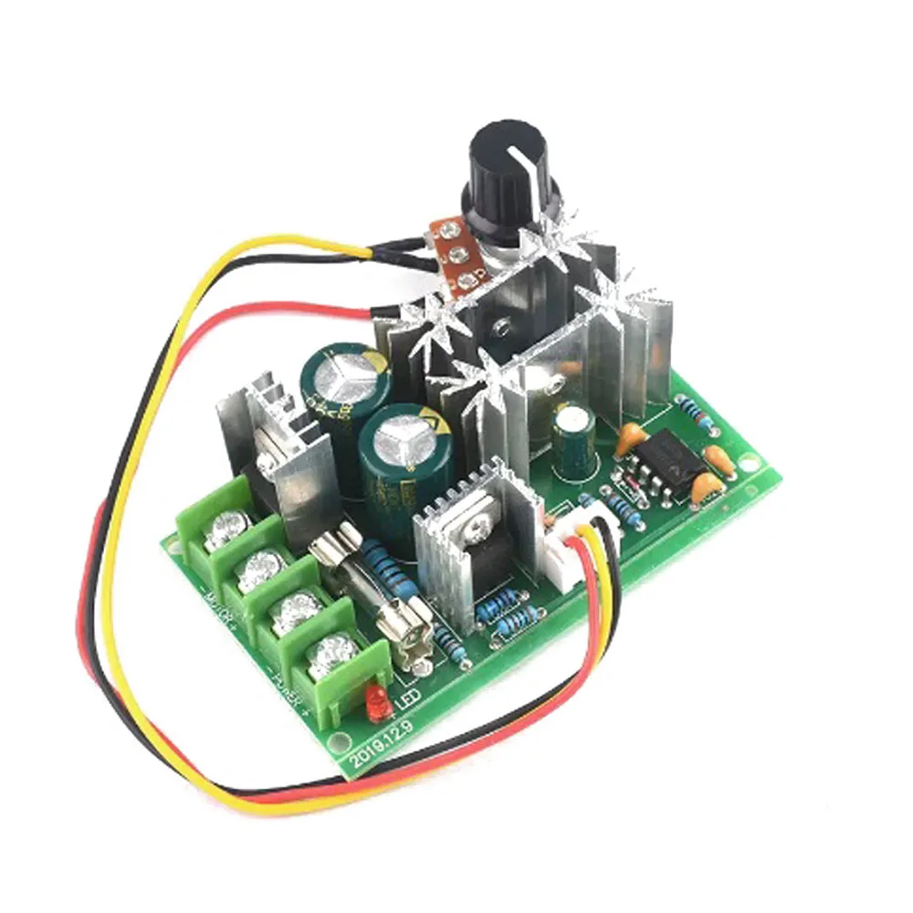 

DC10-60V Motor Speed Controller 12V 24V 36V 48V PWM Motor Speed Controller Switch 20A Current Voltage Regulator Drive Module