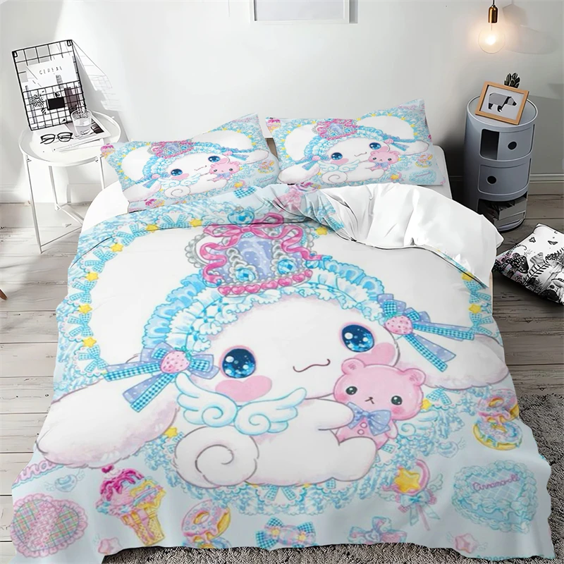 Description Picture 4 of itemKuromi Duvet Cover Multi-piece Set for Children and Adults Gifts Single Double Bed Multi-size Room Decoration Bedding Set