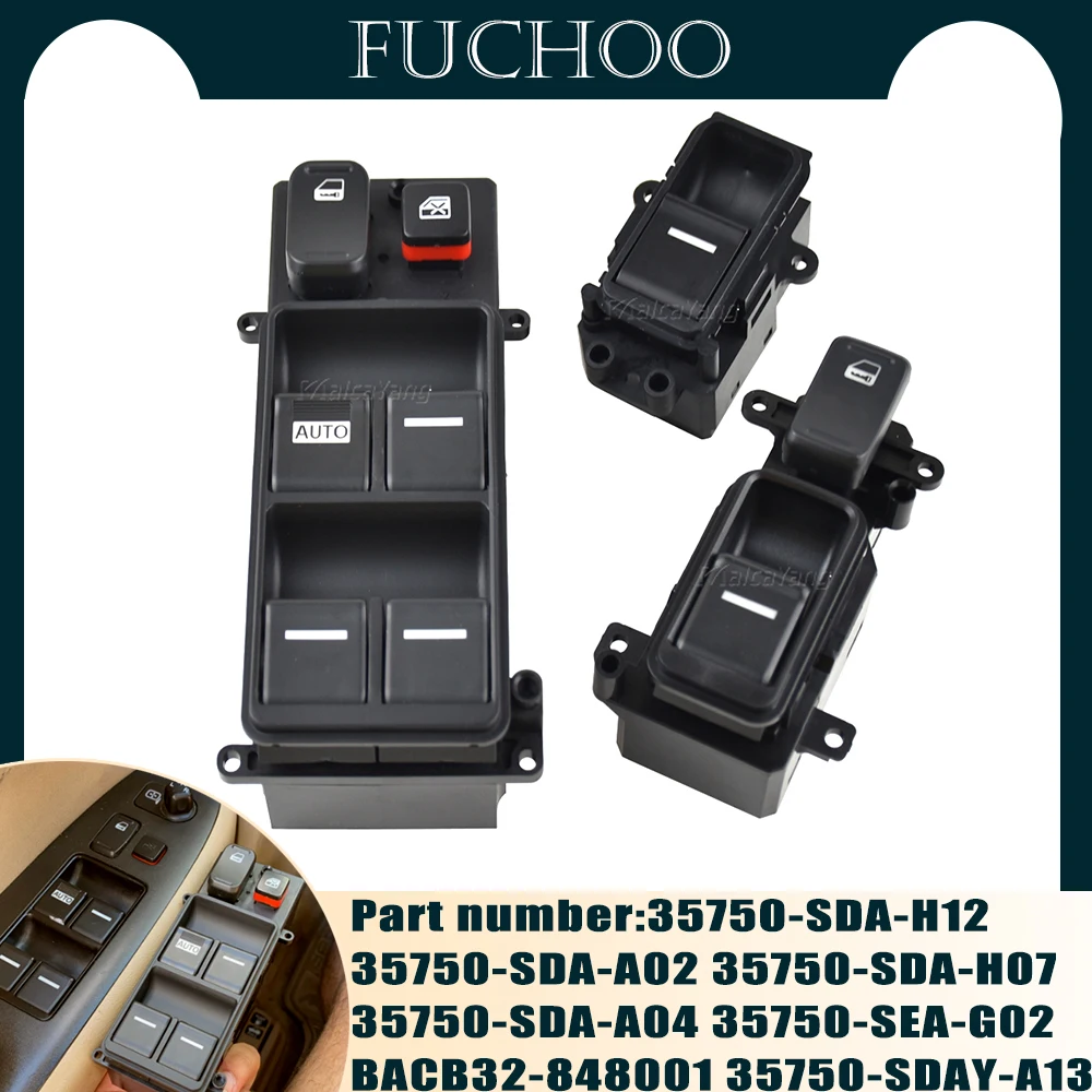 Car Stylingfor Honda Accord Ex Hybrid Lx Dx Value Package Sedan 4-Door Electric Control Power Master Window Switch Muslimah