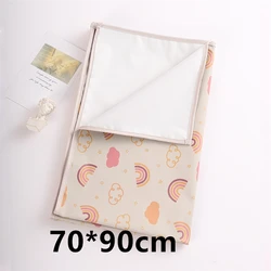 Large Waterproof Baby Changing Mat - Soft, Easy-Clean Blanket (L-Rainbow)