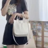 Compact Canvas Tote Bag - Strong  Closure, Stylish Multi-Pocket Crossbody, Handy Lunch Organizer, Versatile for Work & Casual -  3
