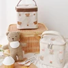 MILANCEL New Baby Food Insulation Bag Embroidered Bear Portable Picnic Bag 1