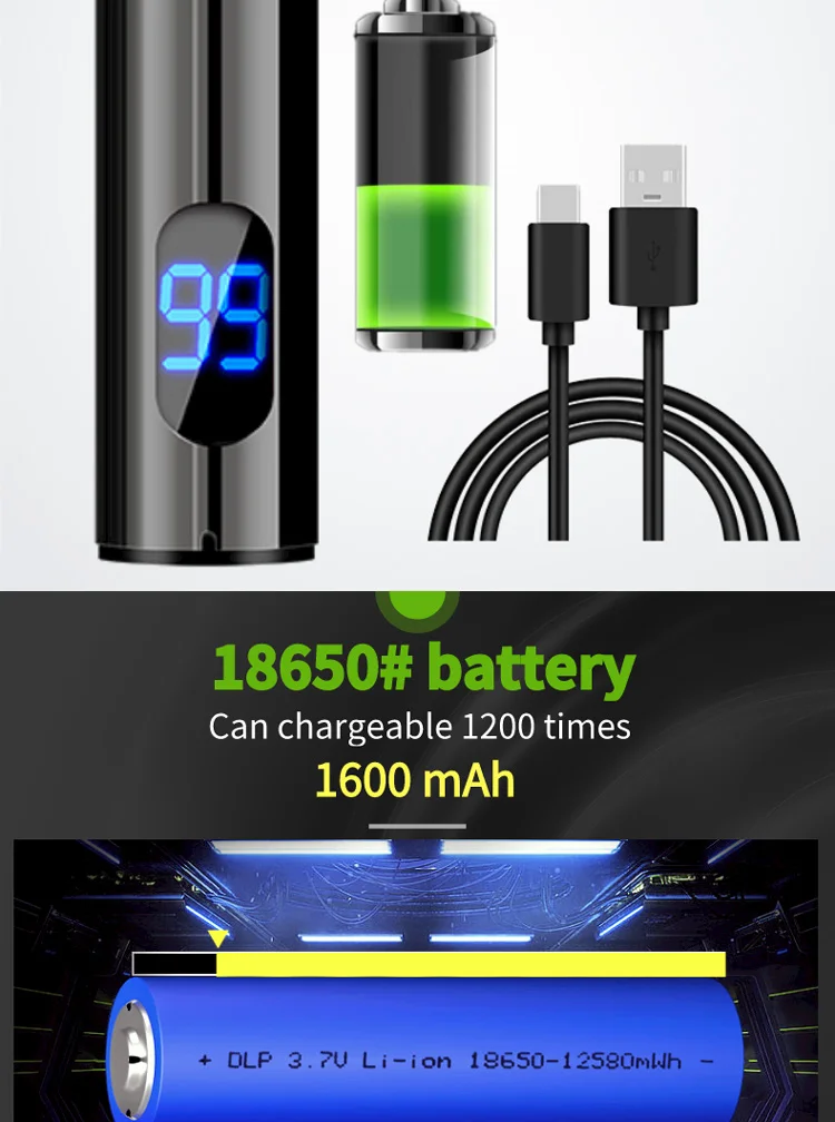 Máquina de Cortar Cabelo Forma Elétrica Bateria Recarregável Men Shaver Barbeiro Aparador Barba Profissional Gt10 t Usb 12 Computers & Electronics