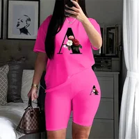 Ensemble de survêtement court pour femme A-Z Printing, décontracté pour tous les jours, 2 pièces, pour l'extérieur, la salle de sport, le jogging, vêtements pour femme, tenues d'été 2026 1