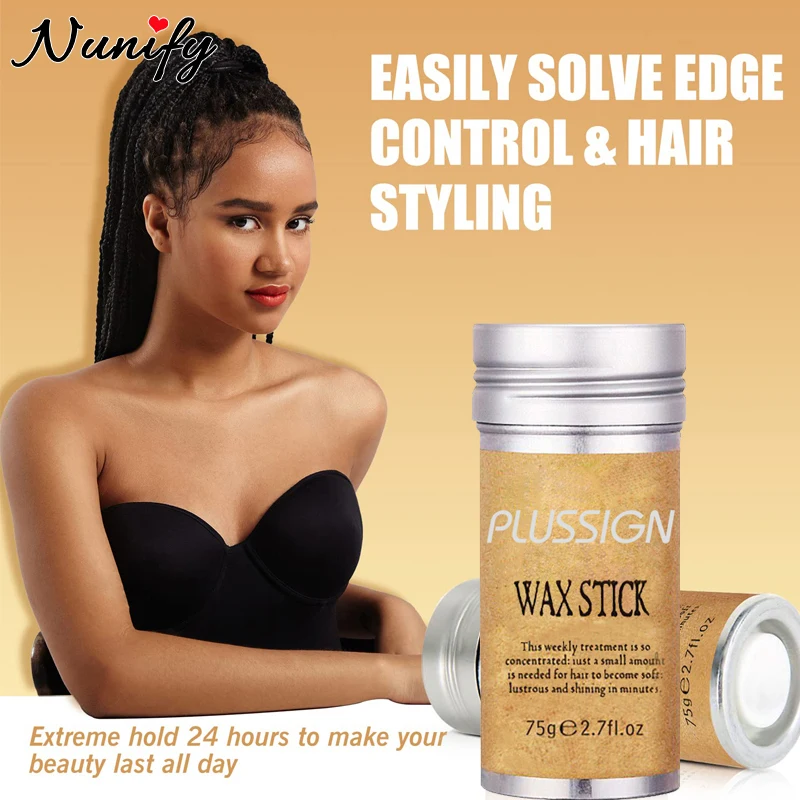 Professional Hair Glue Stick For Broken Hair Wax Stick Gel Cream For Styling Rapid Short Edge Control Wig Install Kit 1Pcs hair wax stick hair extension glue stick hair extension glue