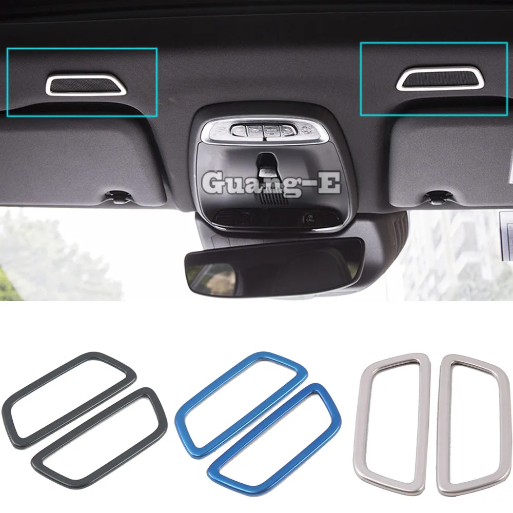 Per Volvo Xc60 2018 2019 2020 2021 Audio Front Car Roof Parla Sound Trim Frame Car Interior Acciaio Inossidabile Decorativo 2 Pezzi