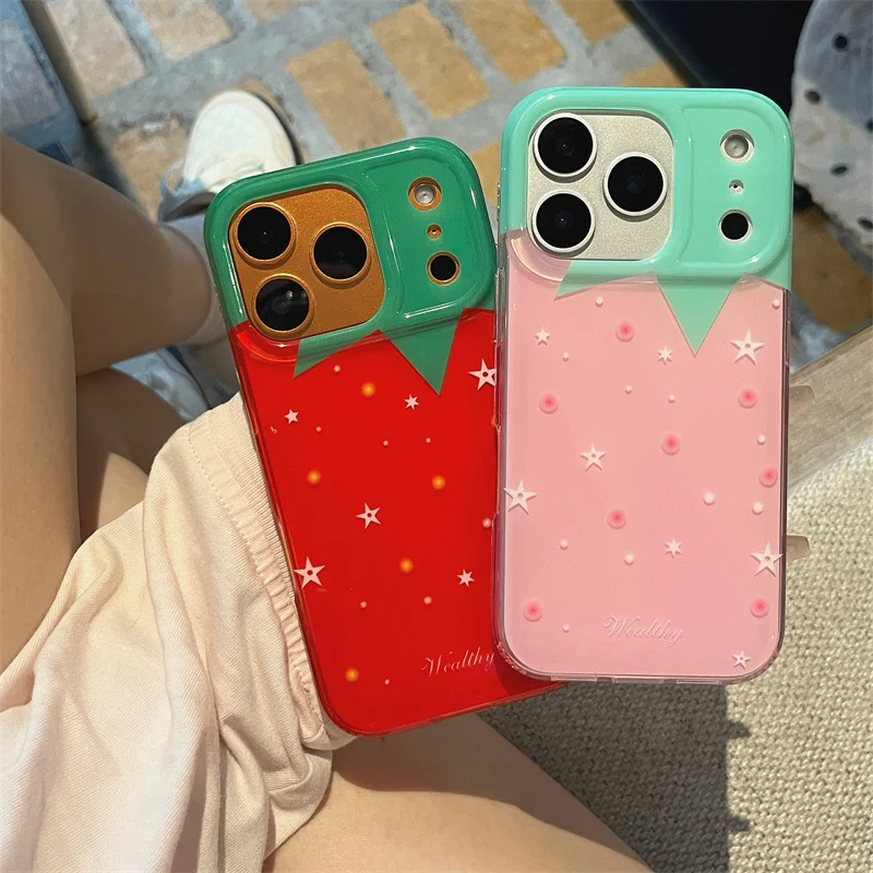 Strawberry Delight Full Screen Silicone Suction Cup Phone Case