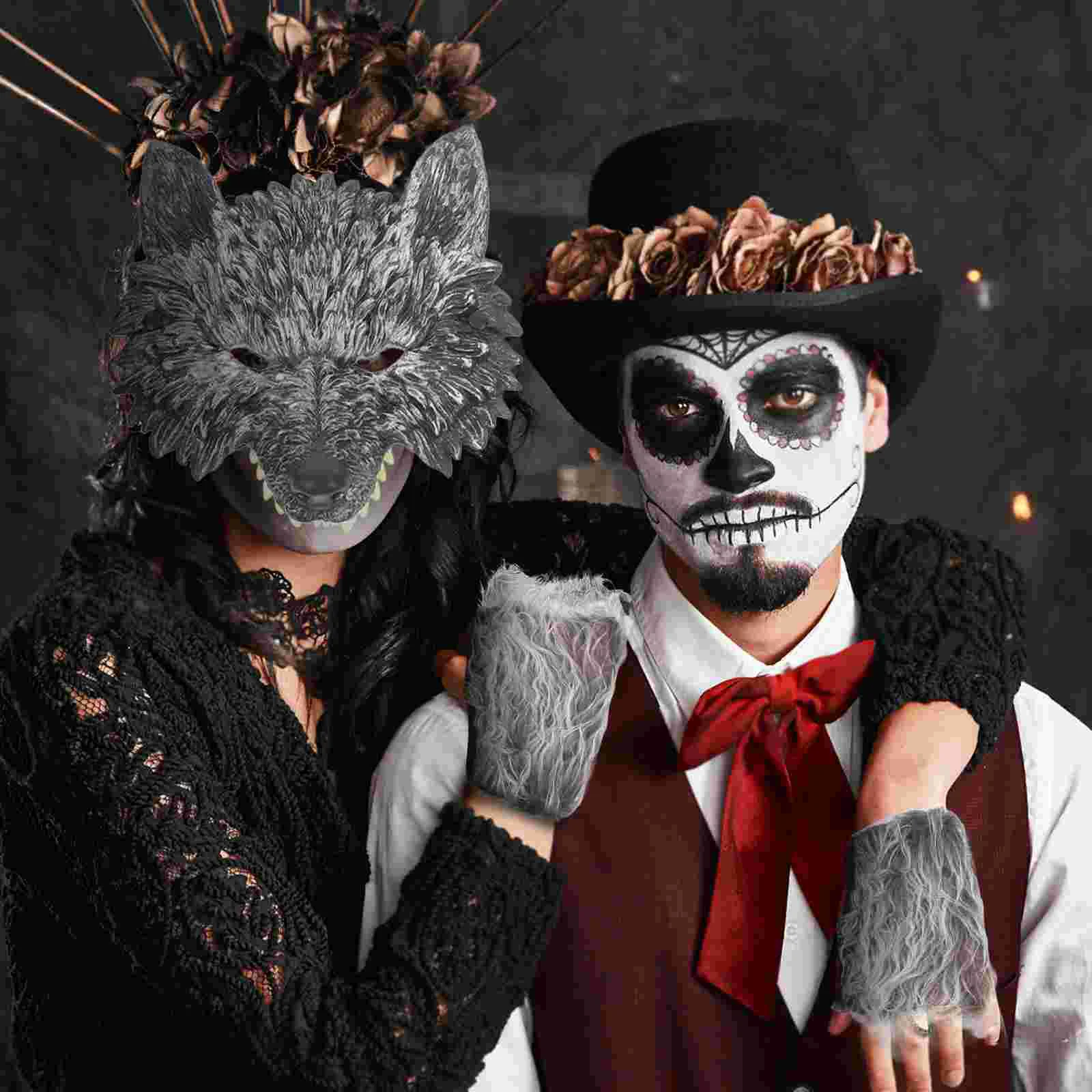 

Halloween Wolf Suit Apparel Decor Cosplay Costume Gloves Tail Mask Festival Supplies Luo Shui Mao Kit The Party Prop