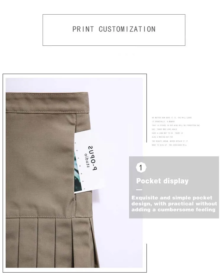 Japanische JK-Mädchen-Uniform, ärmelloses Kochkleid, nordische Schulküchenschürze mit Faltenrock, wasserdichter Overall für Damen – Detail 8