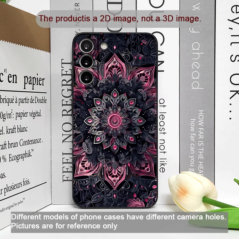 Vintage Mandala Lotus Flower Pattern Trendy Soft Phone Case