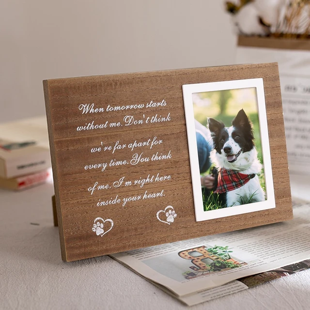 Small Custom Wooden Dog Photo Album for 4x6 Photos | Dog Memorial | Gift