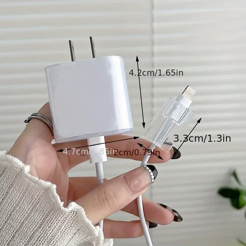 Cable protector cable wire protector charger protector charger protective case charger protective cover phone adapter protector Cherry Protective Charger Cover for iPhone 16 Pro Max 15 14 13 PD 18W 20W Charger Head Sleeve
