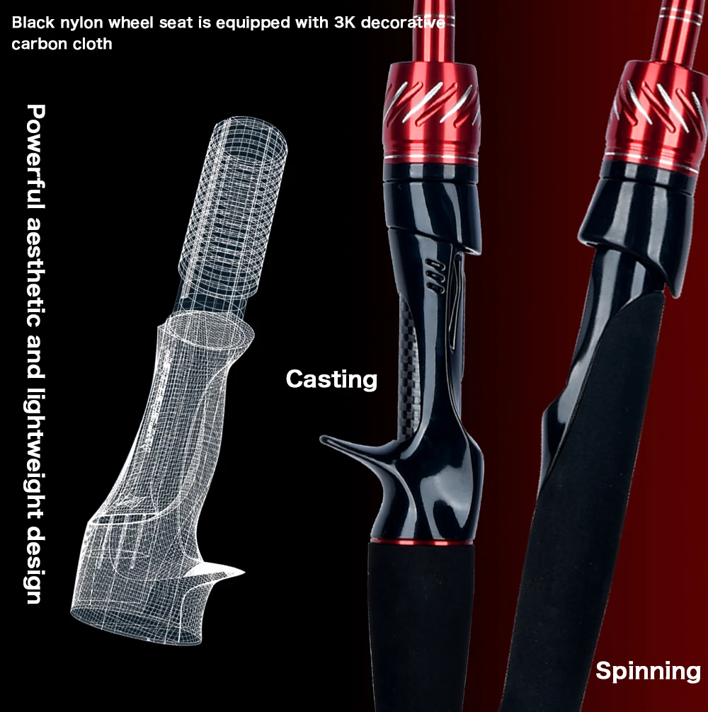 Biutifu-Reisender Spinning Guss Fuji Köder Mini Rock Angelrute 1.8/2.1/2.4/2.7/3,0 m Carbon Köder Casting Phishger schnell 5-42g – Detail 12