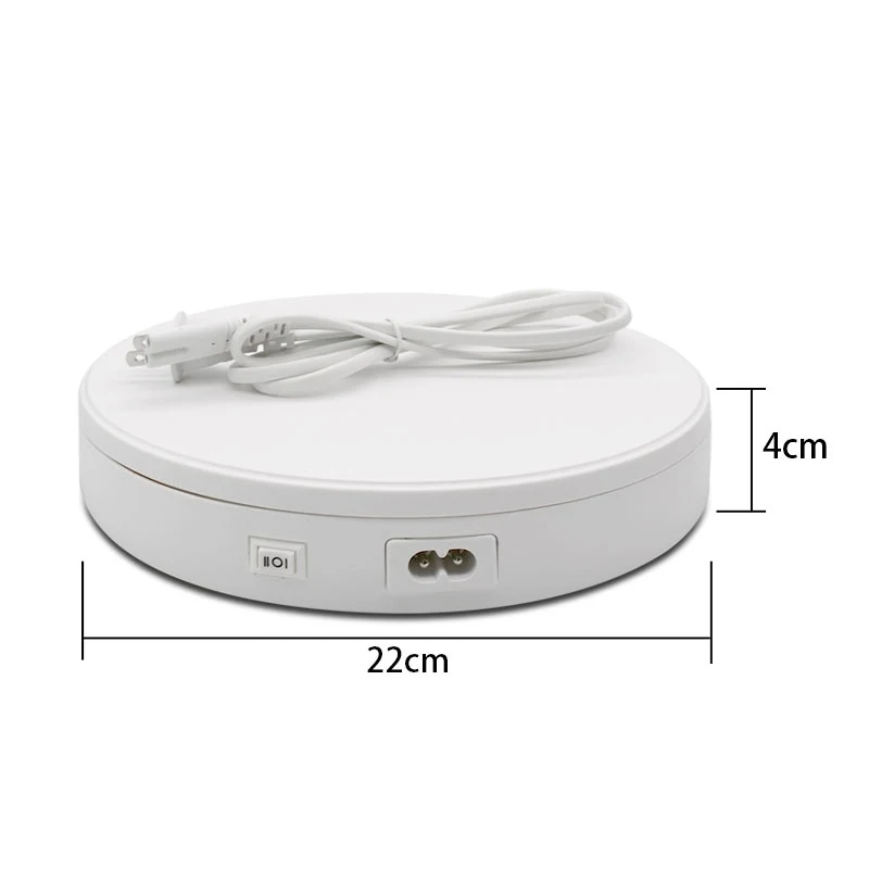 Electric Turntable 360 Rotation 5KG Noiseless Rotating Table Jewelry Watch Multifunctional Display Stands 22*22*4cm