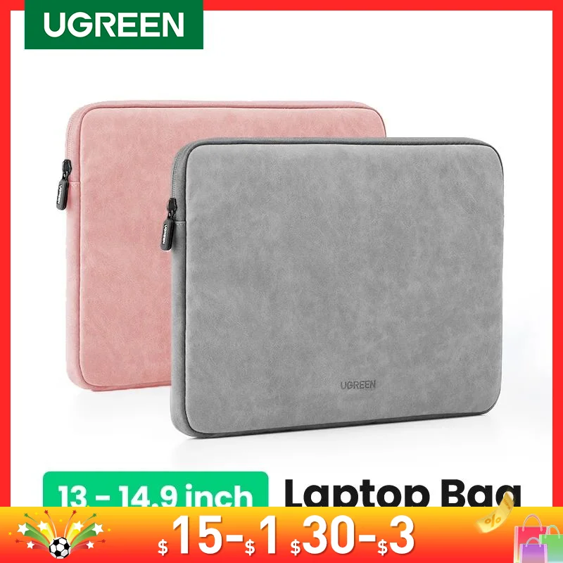Ugreen-bolsa de Couro Portátil para Macbook Air Macbook Pro 13 Notebook Case Ipad Pro Air Sleeve Case 1314.9