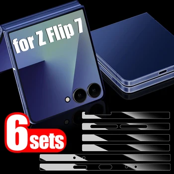 2-6Set Pellicole Laterali per Samsung Galaxy Z Flip 7 HD Trasparente Anti-graffio Bordo Telaio Idrogel Pellicola Proteggi Schermo per Z Flip7