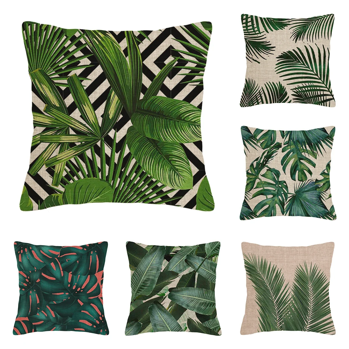 

Декоративная подушка для дома, современный декор для гостиной, декоративная наволочка 45*45 40x40 см 60x60 см 45x45 см 50x50 см с зелеными растениями