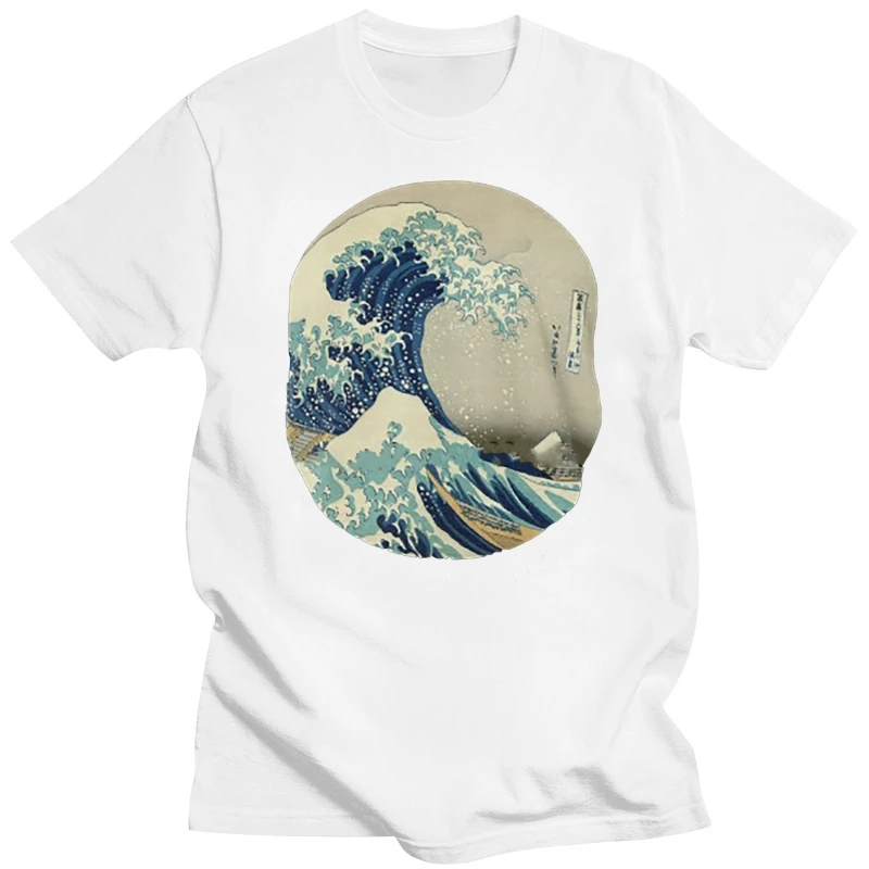 Great Wave Off Kanagawa Circle T Shirt Giappone Vintage Antique Rising Sun Geisha Wave Kanagawa Retro Yoga Gym