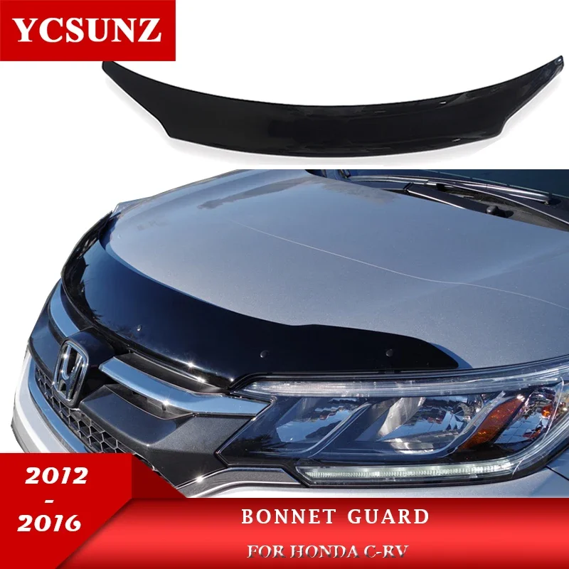 

Black Bonnet Guard For Honda C-RV CRV 2012 2013 2014 2015 2016 Hood Deflector Bug Shield Tinted Guard Car Styling