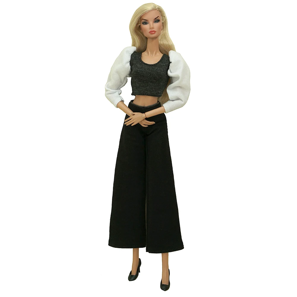 

NK 1 Pcs Fashion Office Outfit For 1/6 Dolls Casual Shirt Lady Dress Modern Clothes For Barbie Accessories Dollhouse Toys