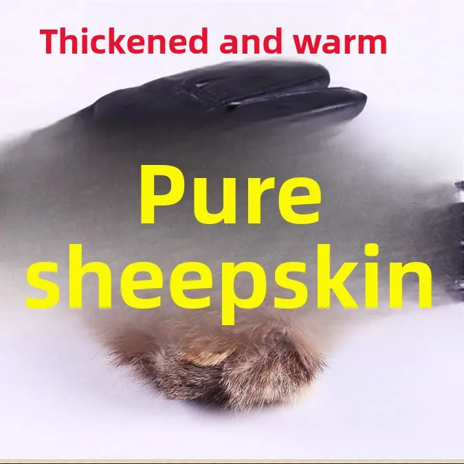 Deluxe Fleece-Lined Genuine Leather Gloves: Versatile Warmth