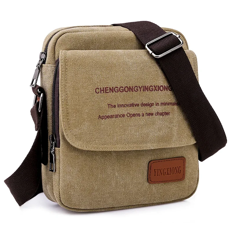 Men's Canvas Shoulder Bag Korean Version Business Simple