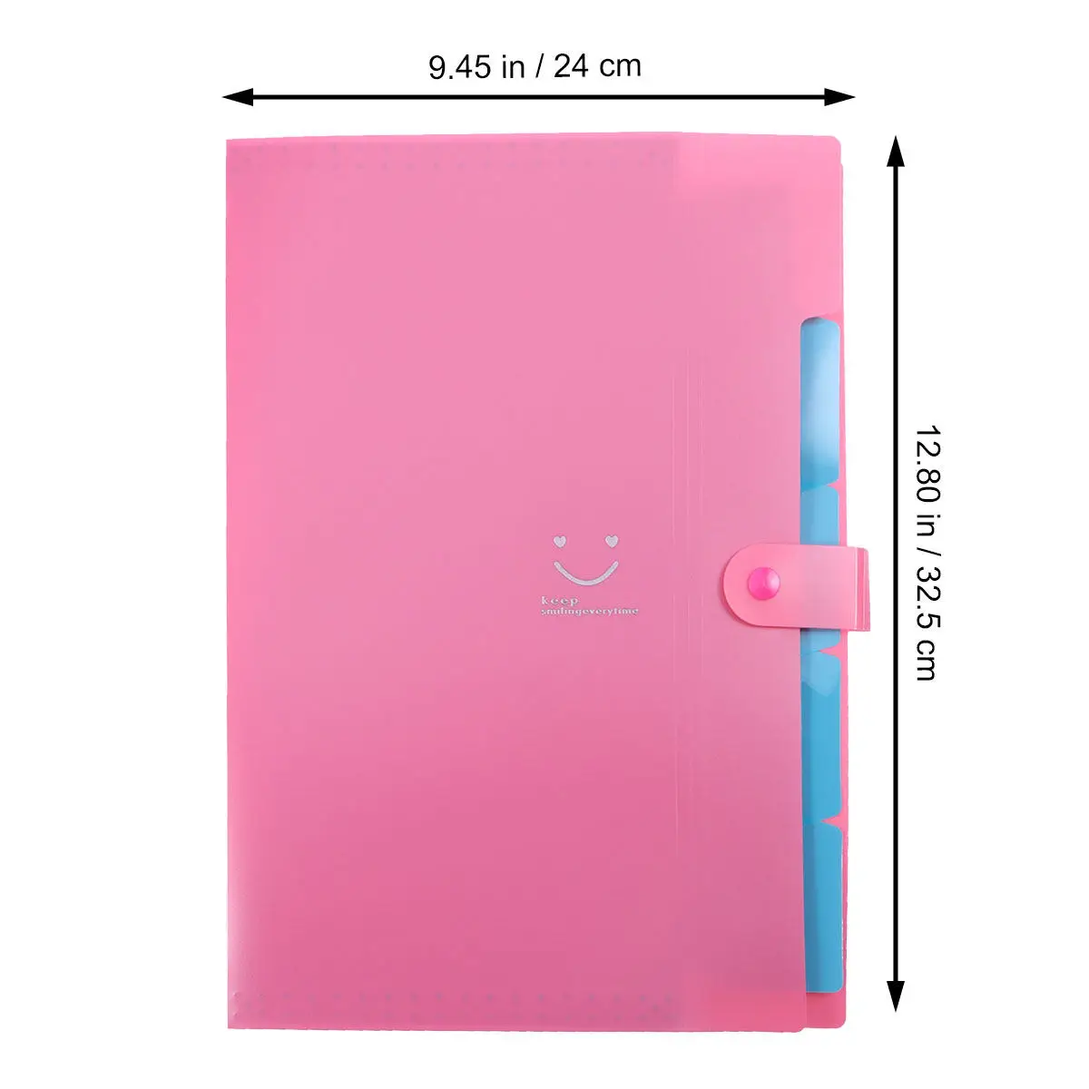 5Pcs 플라스틱 아코디언 폴더 5 포켓 확장 가능한 파일 주최자 서류 문서 보관을 위한 스냅 클로저
