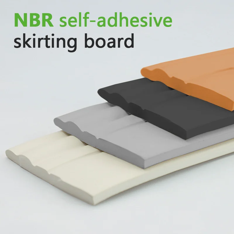 Decorative 3-Meter Skirting Board with Self-Adhesive Backing and Anti-Collision Design