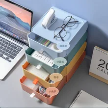 

New Plastic Desktop Organizer Drawer Office Accessories Storage Boxes Stackable Large Capacity Makeup Organizer Storage Stand