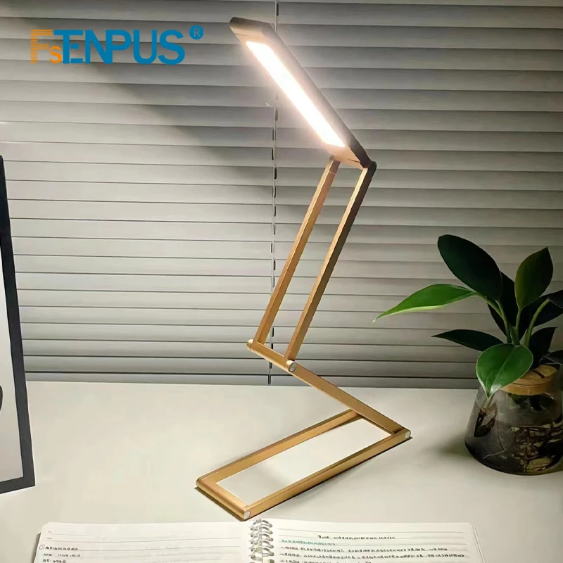 

Fstenpus Aluminum Alloy LED Folding Desk Lamp Touch Adjustment Convenient Night Light Reading Light For kids Home Bedroom