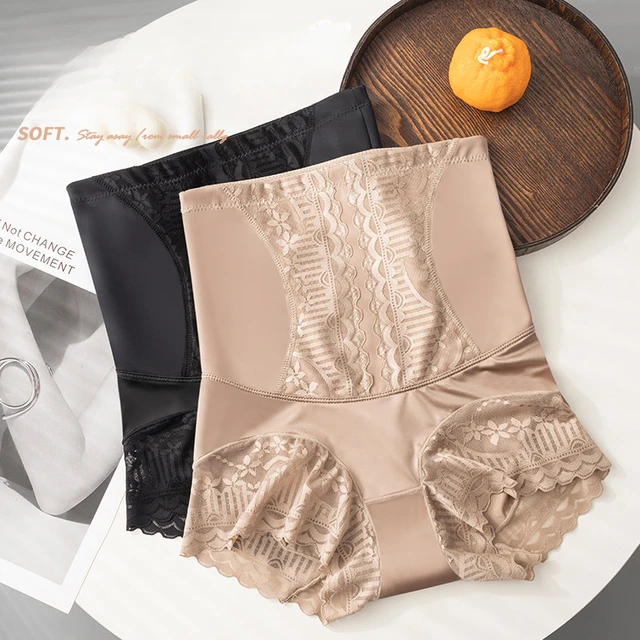 Women High Waist Control Panties Seamless Shapewear Briefs With
