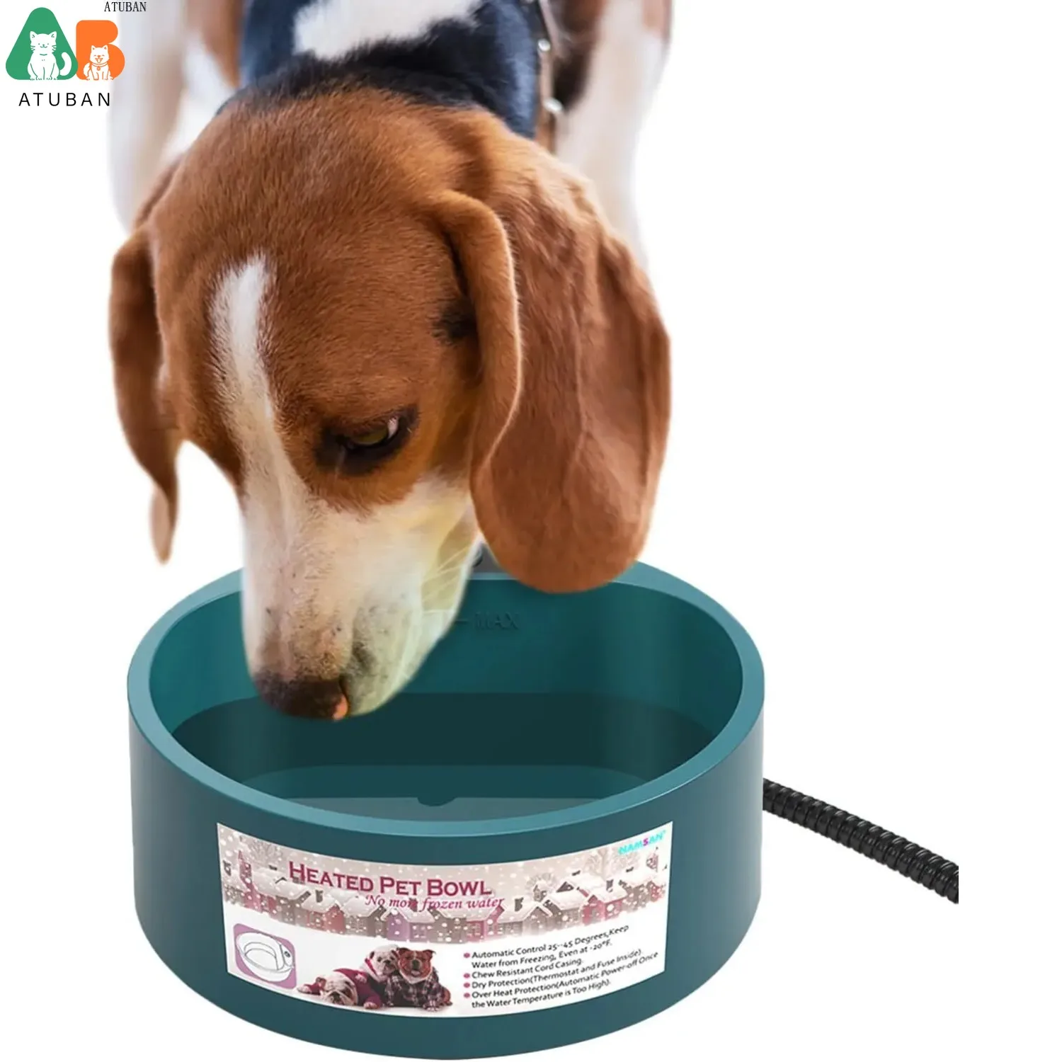 ATUBAN Heated Pet Bowl 1
