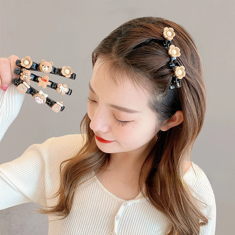 

Hair Clips Braided Hairpin Sweet Bang Side Duckbill Clip Broken Hair Accessory Forehead Clip Women Headdress