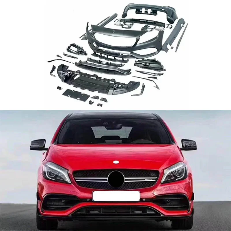 

For mercedes Benz A-Class Hatchback W17 Upgrade to A45 AMG BodyKit Body Kit Front Car Bumpers automotive upgrade accessories