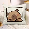 Cute Capybara Print Decorative Pillowcase Bedroom Living Room Square Cushion Pillowcase 4