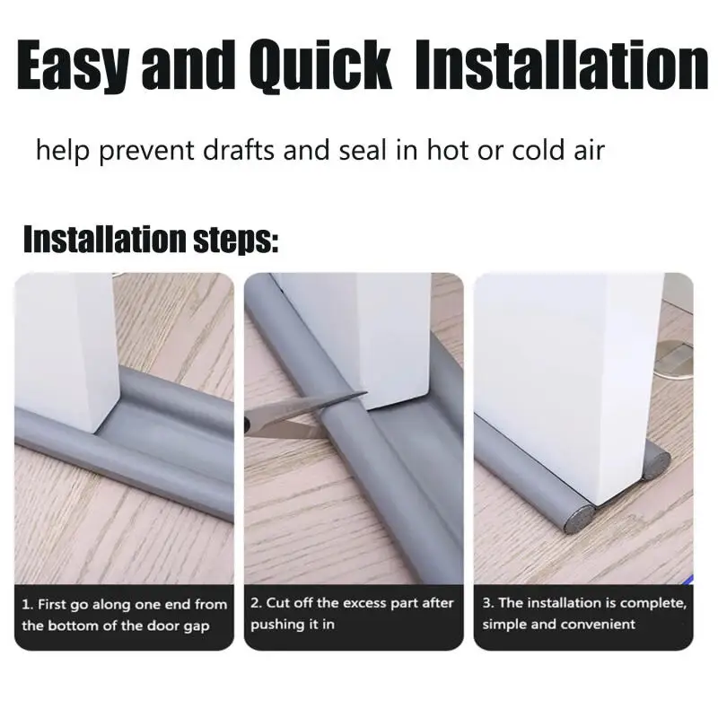 Windproof Door Bottom Seal Strip Draught Excluder and Dust Blocker