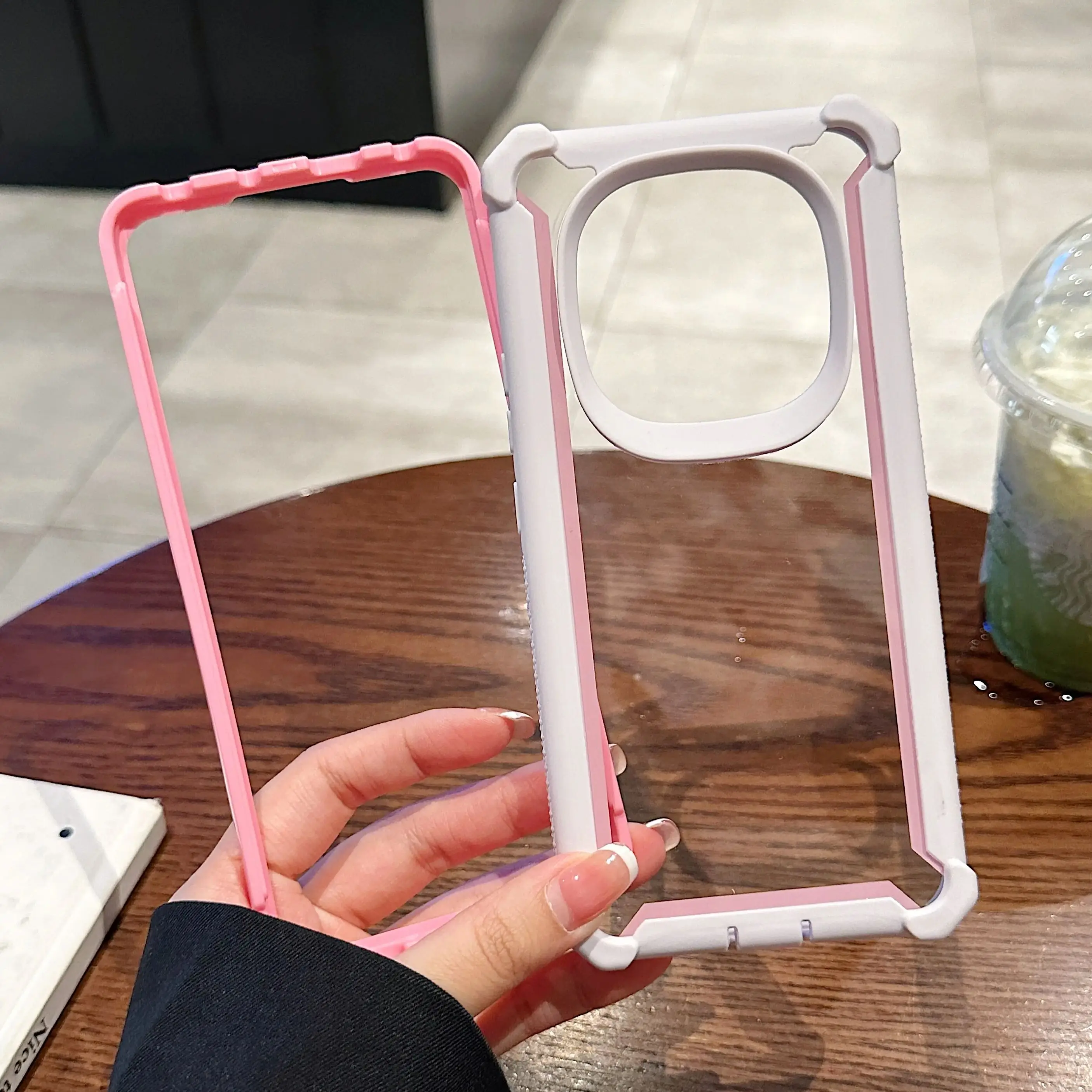 Heavy Duty Dual Layer Transparent Phone Case - Shockproof Rugged Hard Cover