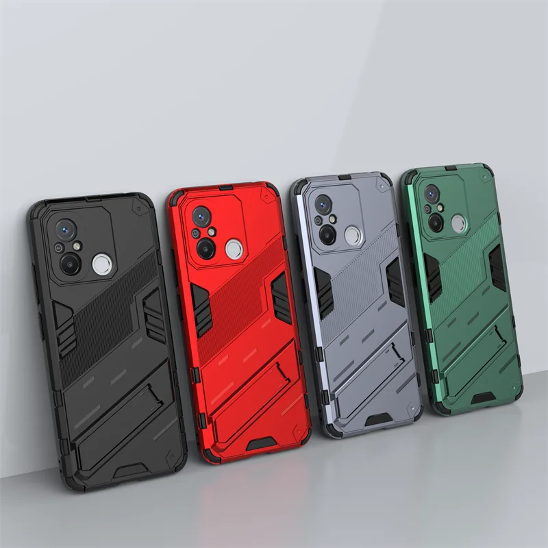 Custodia A Portafoglio In Pelle PU Per Xiaomi Redmi 12 E Redmi 12 5G, Con Supporto Magnetico, 3 Slot Per Carte E Cinturino, Nera