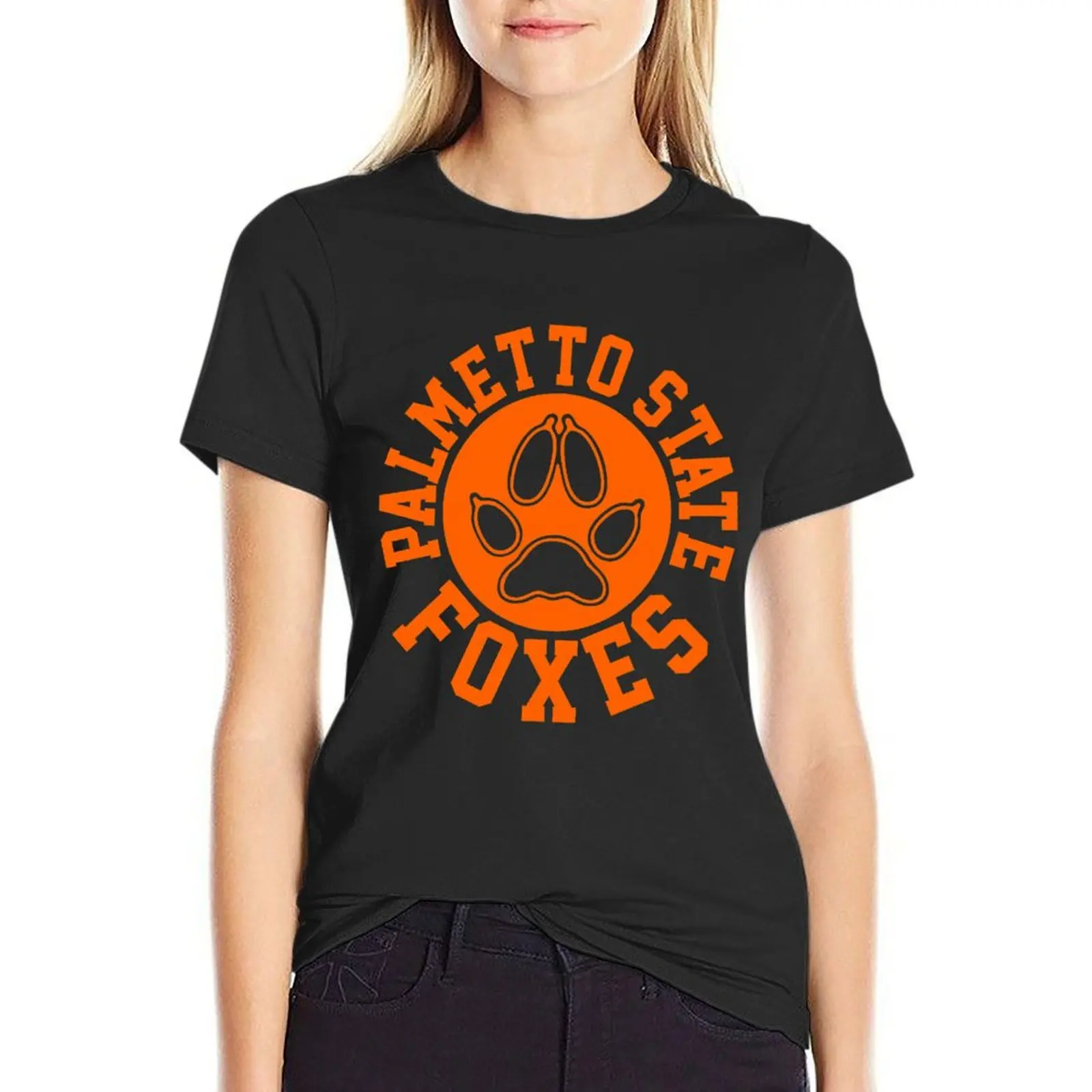 

palmetto state circle crest orange T-Shirt summer tops aesthetic clothes summer clothes cropped t shirts for Women