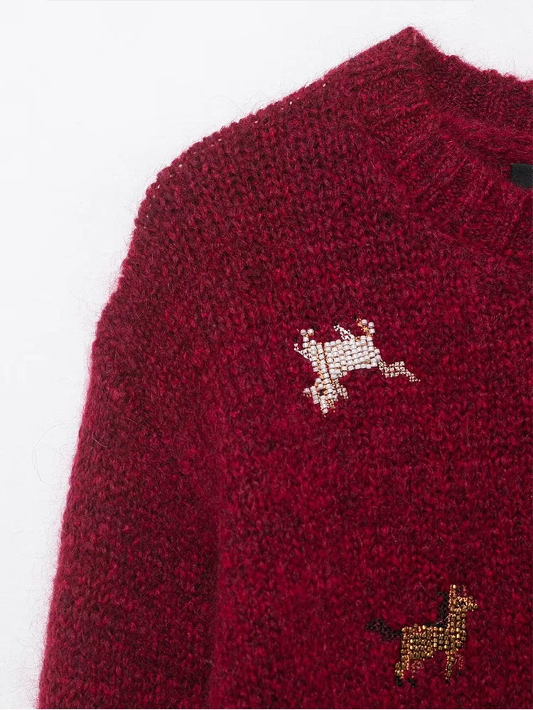 Casual Chic Knitted Pullover Women Elegant Sweater Long Sleeve O neck Female Autumn Winter New Year Knitwear Sweaters Top