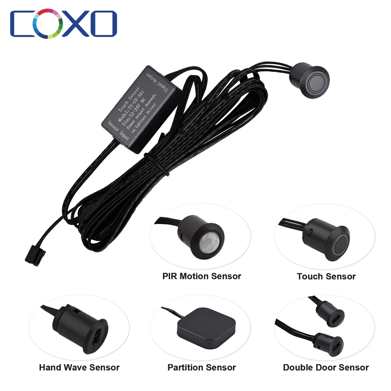 Mini LED Cabinet Light Sensor Switch Closet Touch/Hand Sweep/PIR Motion/Partition/Door Control Kitchen Wardrobe Lamp 12/24V