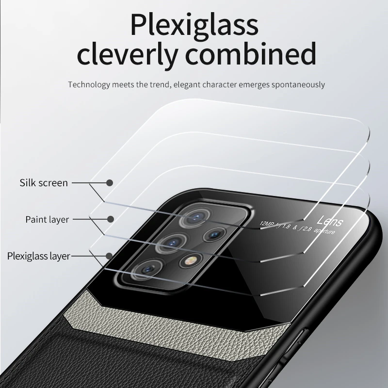 for Samsung A52S 5G Case Leather Texture Soft Frame Protect Phone Case for Samsung Galaxy A52 S A 52 4G 5G Shockproof Back Cover 2