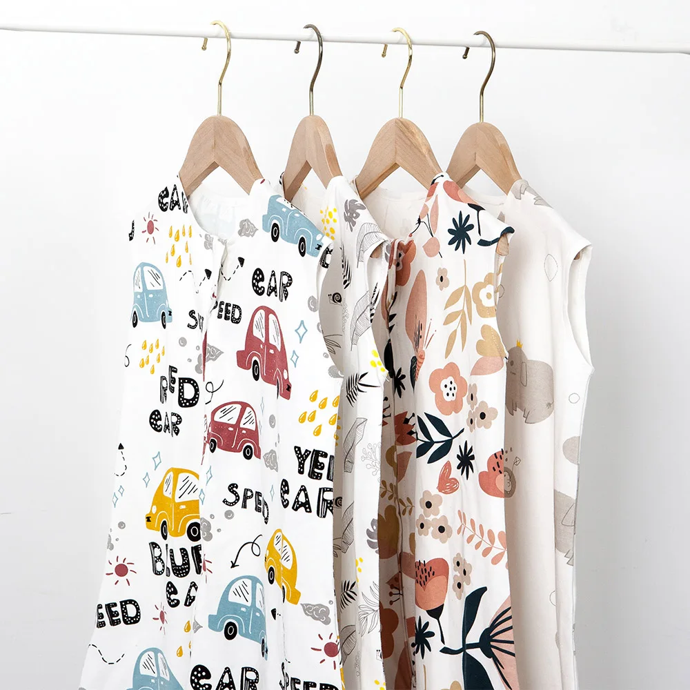 Baby Sleeping Bag 28-32℃ Summer Cool Vest Kids Sleep Sack Boys Girls Cotton Breathable