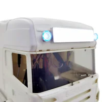 LED Angel Eyes Light Front Headlight Dome Lamp For 1/14 Tamiya RC Truck SCANIA ACTROS MAN TGX VOLVO AROCS Tamiya LESU Parts 2